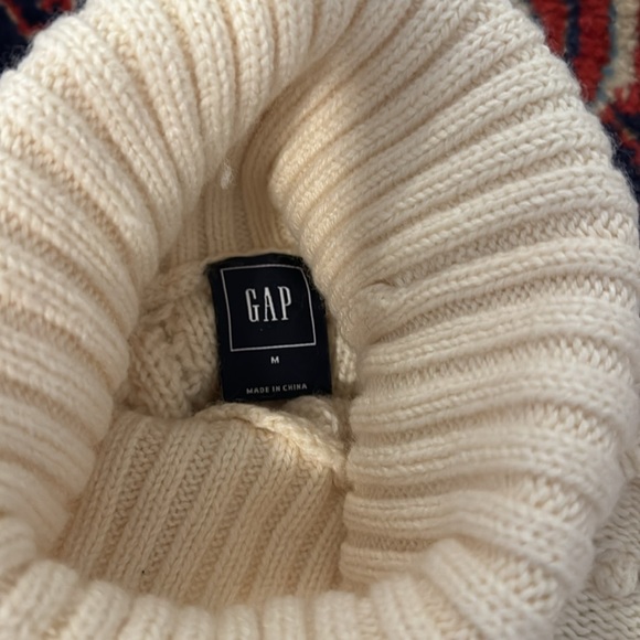 Gap Cream Turtle neck sweater wool/cotton blend - Picture 4 of 8